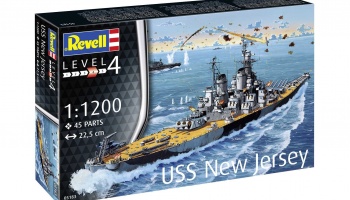 Starter Kit loď 75183 - Battleship USS New Jersey (1:1200) - Revell