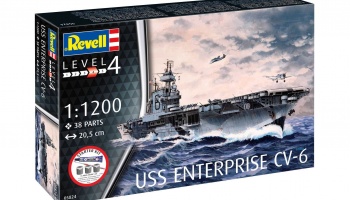 Starter Kit loď 75824 - USS Enterprise CV-6 (1:1200) - Revell
