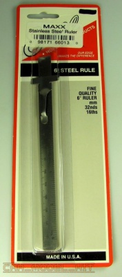 Stainless steel 6" ruler - MAXX