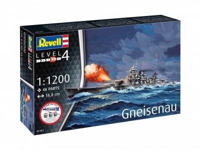 Starter Kit loď 75181 - Battleship Gneisenau (1:1200) - Revell
