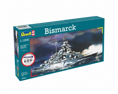 Starter Kit loď 75802 - Bismarck (1:1200) - Revell