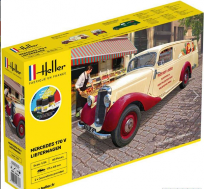 Starter Kit Mercedes 170 V Lieferwagen 1/24 - Heller
