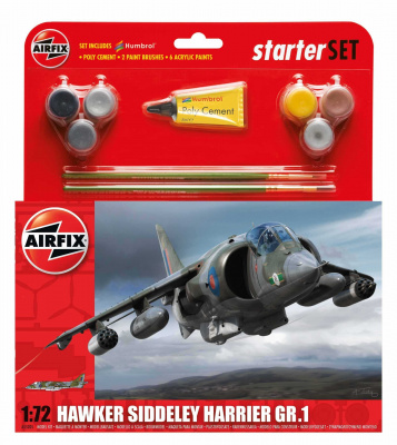 Starter Set letadlo A55205 - Hawker Harrier GR1 (1:72)