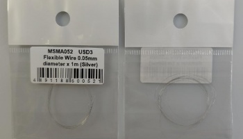 Flexible Wire 0.05mm diameter x 1m (Silver) - MSM Creation
