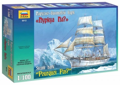 Steam Bark "Pourquoi Pas" (1:100) Model Kit loď 9012 - Zvezda