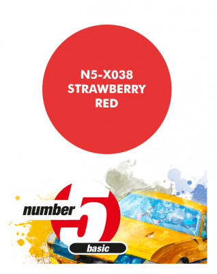 Strawberry Red RAL3018  Paint for Airbrush 30 ml - Number 5