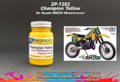 Suzuki Champion Yellow RM250 Motocrosser Bike (Tamiya) 60ml - Zero Paints
