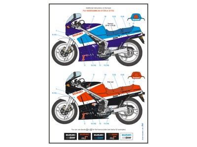 SUZUKI RG500 89' 1/12 Decals - Blue Stuff