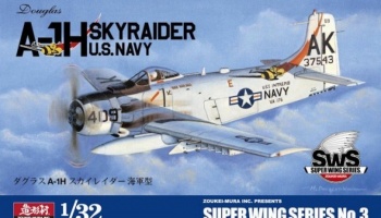 SLEVA 891,-Kč 22% DISCOUNT - Douglas A-1H Skyraider US Navy 1/32 - Zoukei-Mura