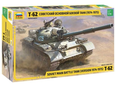 T-62 Version 1974 - 1975 (1:35) Model kit tank 3673 - Zvezda