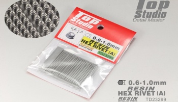 0.6-1.0mm Resin hex rivet A - Top Studio