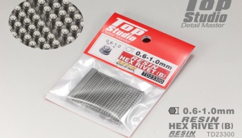 0.6-1.0mm Resin hex rivet B - Top Studio