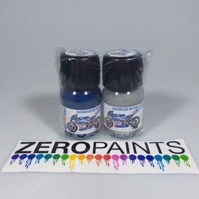 Team Suzuki ECSTAR GSX-RR Blue/Sliver Paint Set 2x30ml - Zero Paints