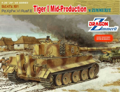 TIGER I MID PRODUCTION W/ZIMMERIT (1:35) - Dragon