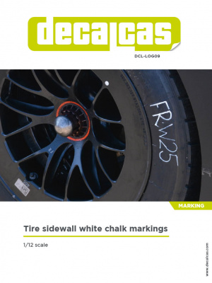 Tire sidewall white chalk markings 1/12 - Decalcas