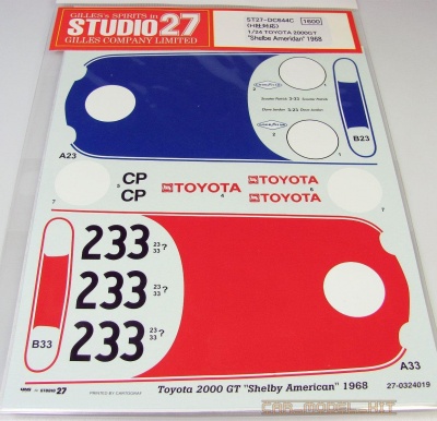 Toyota 2000GT "Shelby American" (#23) 1968 - Studio27