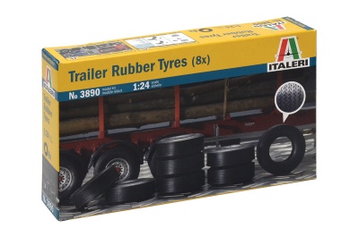 TRAILER RUBBER TYRES (8x) - Italeri