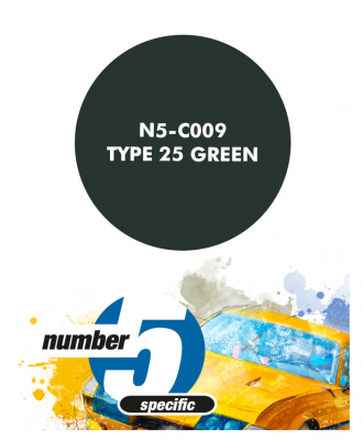 Type 25 Green  Paint for Airbrush 30 ml - Number 5