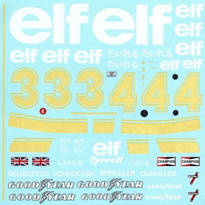 Tyrrell P34 6 wheeler Full decal (1976) 1/12 - MSM Creation