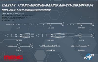 U.S. Long/Medium-Range Air-to-Air Missiles 1/48 - Meng