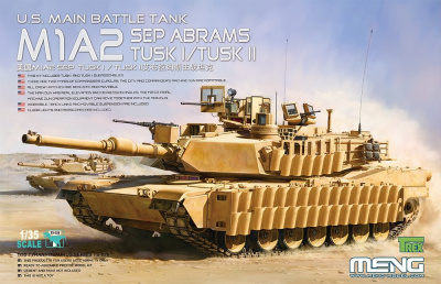 U.S MAIN BATTLE TANK M1A2 ABRAMS TUSK I/TUSK II SEP 1/35 - Meng