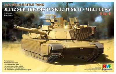 U.S. Main Battle Tank M1A2 SEP Abrams TUSK I / TUSK II / M1A1 TUSK 1/35 - RFM