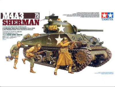U.S. Medium Tank M4A3 Sherman 75mm Gun Late Production 1/35 - Tamiya