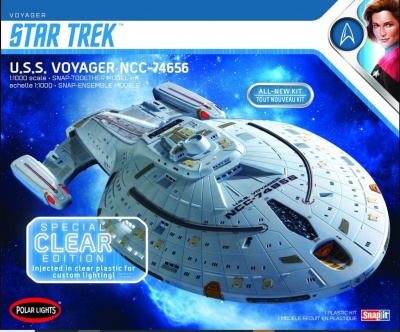 U.S.S. Voyager - Clear Plastic Version Polar Lights 1:1000 - Polar Lights