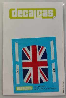 Union Jack and John Cooper for Mini Cooper 1.3 1/24 - Decalcas