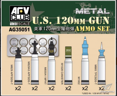 US 120mm AMMO SET 1/35 - AFV Club