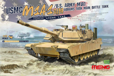 USMC M1A1 AIM/U.S. Army M1A1 Abrams Tusk Main Battle Tank 1:35 - Meng