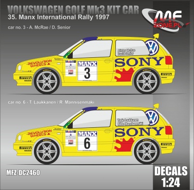 VW Golf MK3 Kit Car Manx International Rally 1997 #3 McRae, #6 Laukkanen - MF-Zone