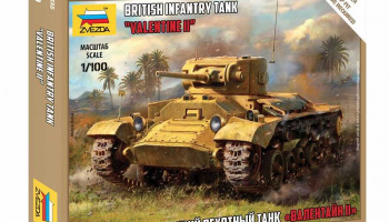 Wargames (WWII) - British Infantry Tank Valentine II (1:100) - Zvezda