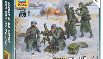 Wargames (WWII) figurky 6209 - Ger. 80mm Mortar with Crew (Winter Unif.) (1:72)