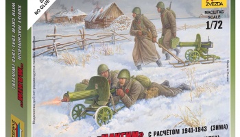 Wargames (WWII) figurky 6220 - Soviet Machine-gun with Crew (Winter Uniform) (1:72)