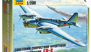 Wargames (WWII) letadlo - Soviet Bomber SB-2 (1:200) - Zvezda
