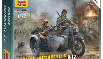 Wargames (WWII) military 6142 - German Motorcycle R-12 (1:72)