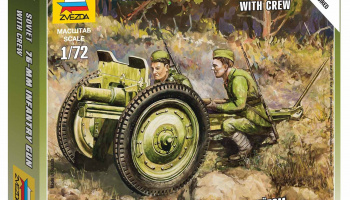 Wargames (WWII) military 6145 - Soviet 76-mm Gun (1:72)