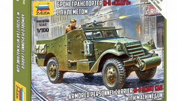 Soviet M-3 Scout Car with Machine Gun (1:100) - Zvezda
