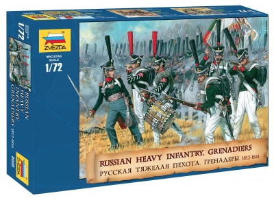 Wargames (AoB) figurky 8020 - Russian Heavy Infantry Grenadiers 1812-1815 (1:72)