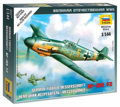 Wargames (WWII) letadlo 6116 - Messerschmitt Bf 109F-2 (1:144)