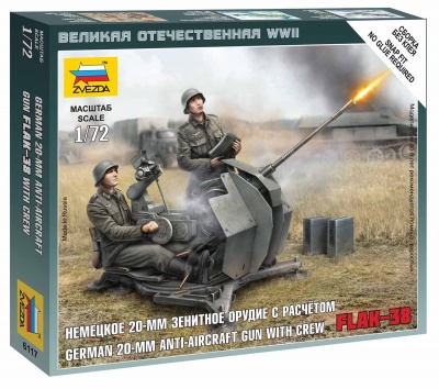 Wargames (WWII) letadlo 6117 - German Anti-Aircraft Gun with Crew (1:72)