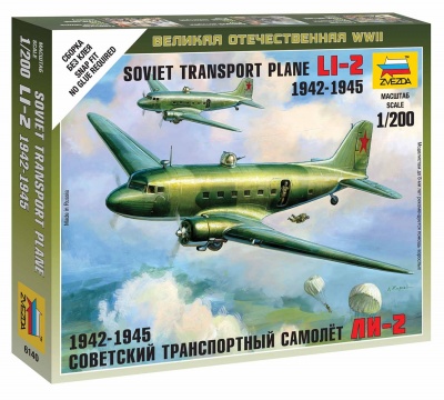 Wargames (WWII) letadlo 6140 - LI-2 Soviet Transport Plane (1:200)