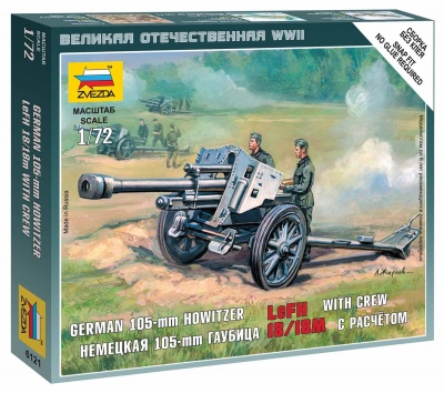 Wargames (WWII) military 6121 - German Howitzer leFH-18 (1:72)