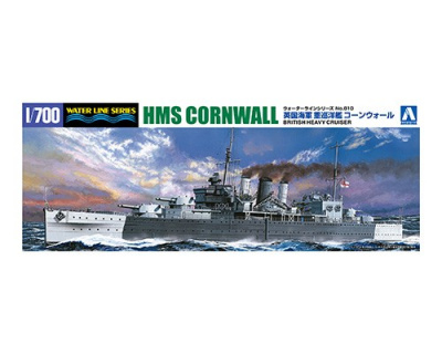 Waterline Series No.810 HMS Cornwall British Heavy Cruiser 1/700 - Aoshima