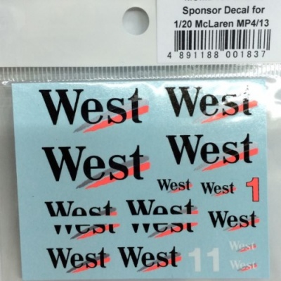 West Decal for Mclaren MP4/13 1/20 - MSM Creation