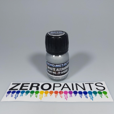 White Aluminium Paint - 30ml - Zero Metal Finishes - Zero Paints