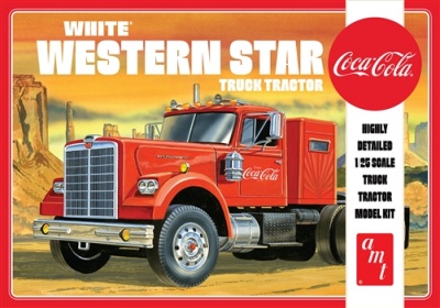 WHITE WESTERN STAR SEMI TRACTOR (COCA COLA) 1:25 - AMT
