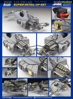 Williams Renault FW14B Super Detail-Up Set with RS3C engine early type 1/12 - Top Studio