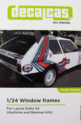 Window Frame Paint Masks 1/24 scale - Lancia Delta S4 - Decalcas